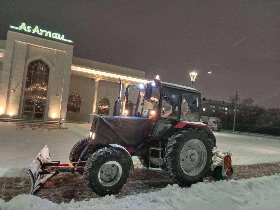 уборка снега в Астане